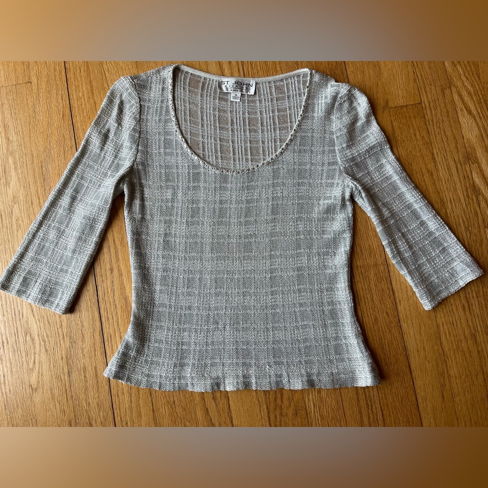 St. John's silver evening top size petite